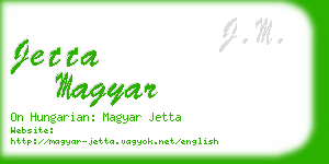 jetta magyar business card